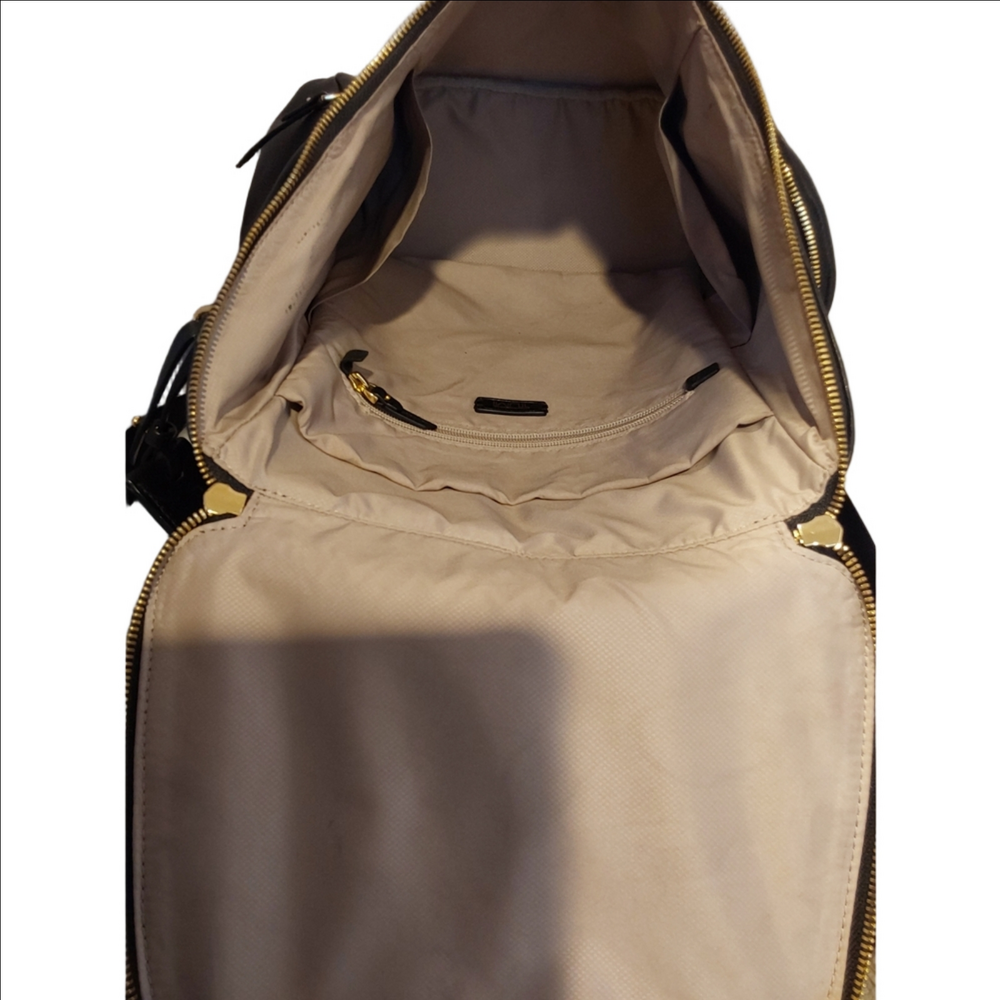 Tumi Voyageur Lexa Zip Flap Backpack Backpack in Black and Gold Hardware - Picture 10 of 14